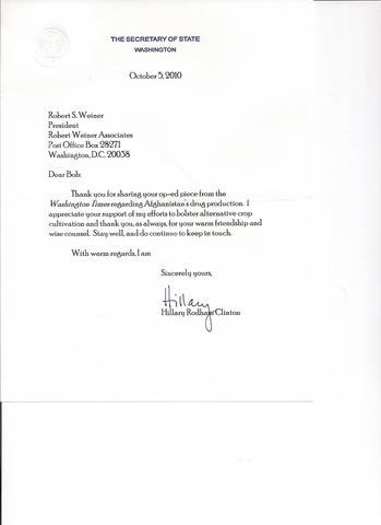 Hillary Clinton's Letter